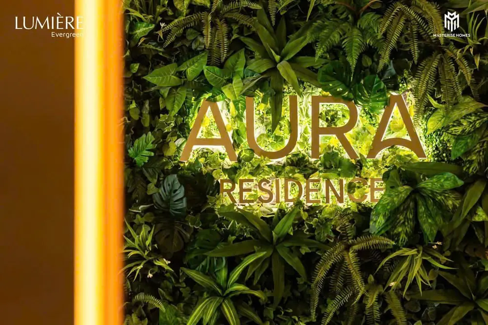 Biển hiệu Aura Residence tại Lumiere Evergreen